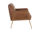 Sunpan Cybil Lounge Chair in Vintage Caramel Leather