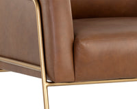 Sunpan Cybil Lounge Chair in Vintage Caramel Leather