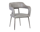 Sunpan Kenny Dining Armchair - Bravo Black/Metal