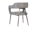 Sunpan Kenny Dining Armchair - Bravo Black/Metal