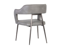 Sunpan Kenny Dining Armchair - Bravo Black/Metal