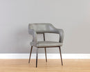 Sunpan Kenny Dining Armchair - Bravo Black/Metal