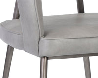Sunpan Kenny Dining Armchair - Bravo Black/Metal