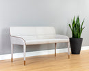 Sunpan Cortland Banquette in Belfast Oatmeal