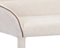 Sunpan Cortland Banquette in Belfast Oatmeal