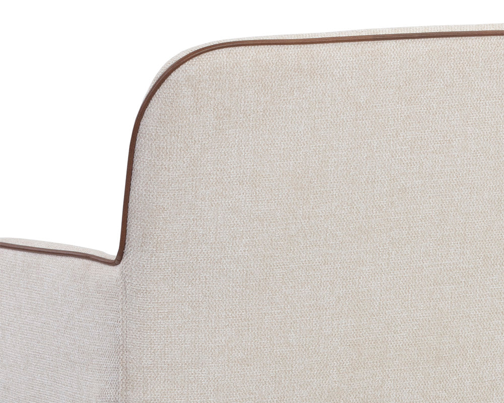 Sunpan Cortland Banquette in Belfast Oatmeal