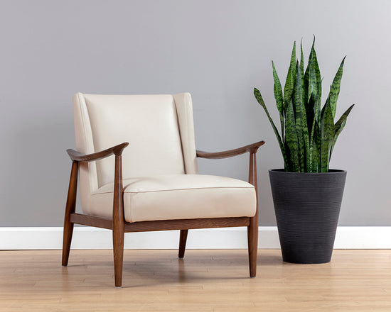 Sunpan Azella Lounge Chair - Manchester Stone Leather