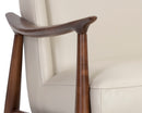 Sunpan Azella Lounge Chair - Manchester Stone Leather