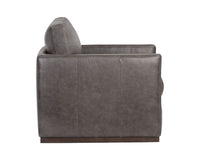 Sunpan Portman Swivel Lounge Chair - Marseille Camel/Concrete Leather