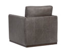 Sunpan Portman Swivel Lounge Chair - Marseille Camel/Concrete Leather
