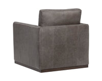 Sunpan Portman Swivel Lounge Chair - Marseille Camel/Concrete Leather