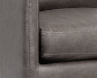 Sunpan Portman Swivel Lounge Chair - Marseille Camel/Concrete Leather