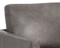 Sunpan Portman Swivel Lounge Chair - Marseille Camel/Concrete Leather