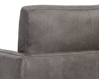 Sunpan Portman Swivel Lounge Chair - Marseille Camel/Concrete Leather
