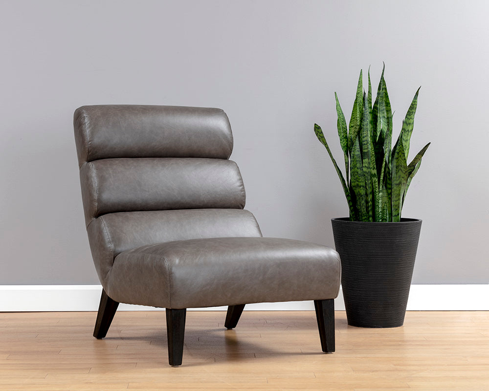 Sunpan Ellison Lounge Chair - Marseille Camel/Concrete Leather