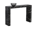 Sunpan Axle Console Table - Marble Look In Black/Grey