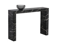 Sunpan Axle Console Table - Marble Look In Black/Grey