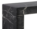 Sunpan Axle Console Table - Marble Look In Black/Grey