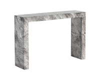 Sunpan Axle Console Table - Marble Look In Black/Grey