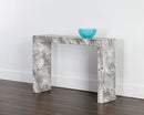 Sunpan Axle Console Table - Marble Look In Black/Grey