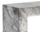 Sunpan Axle Console Table - Marble Look In Black/Grey
