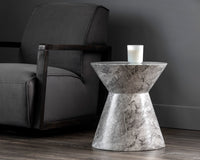 Sunpan Aastley End Table - Marble Look Grey