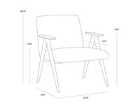Sunpan Baldwin Lounge Chair in San Remo Winter Cloud
