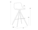 Sunpan Andres Swivel Barstool - Belfast Koala Grey