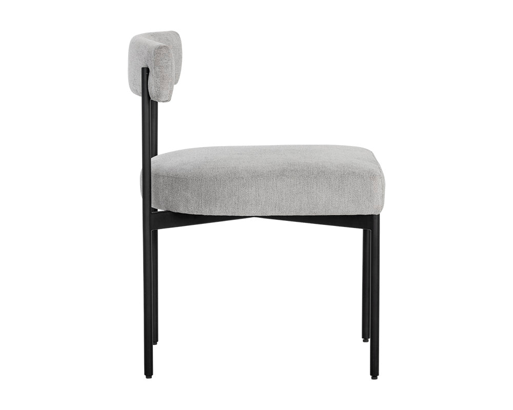 Sunpan Seneca Dining Chair - Antique Brass - Arena Cement/Arena Navy/Velvet Blush/Velvet Slate/Polo Club Stone