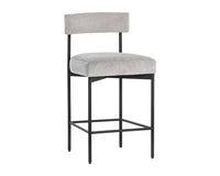 Sunpan Seneca Counter Stool - Antique Brass and Arena Cement/Antique Brass and Arena Navy/Black and Polo Club Stone