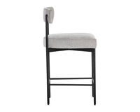 Sunpan Seneca Counter Stool - Antique Brass and Arena Cement/Antique Brass and Arena Navy/Black and Polo Club Stone