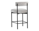 Sunpan Seneca Counter Stool - Antique Brass and Arena Cement/Antique Brass and Arena Navy/Black and Polo Club Stone