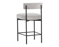 Sunpan Seneca Counter Stool - Antique Brass and Arena Cement/Antique Brass and Arena Navy/Black and Polo Club Stone