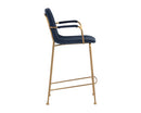 Sunpan Hathaway Counter Stool - Belfast Navy/Oatmeal/Oyster Shell