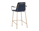 Sunpan Hathaway Counter Stool - Belfast Navy/Oatmeal/Oyster Shell
