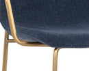 Sunpan Hathaway Counter Stool - Belfast Navy/Oatmeal/Oyster Shell