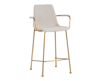 Sunpan Hathaway Counter Stool - Belfast Navy/Oatmeal/Oyster Shell