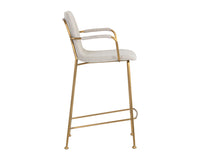 Sunpan Hathaway Counter Stool - Belfast Navy/Oatmeal/Oyster Shell