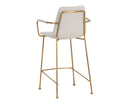 Sunpan Hathaway Counter Stool - Belfast Navy/Oatmeal/Oyster Shell