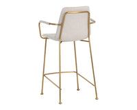 Sunpan Hathaway Counter Stool - Belfast Navy/Oatmeal/Oyster Shell
