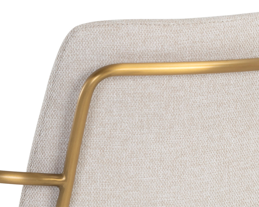 Sunpan Hathaway Counter Stool - Belfast Navy/Oatmeal/Oyster Shell