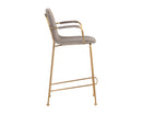Sunpan Hathaway Counter Stool - Belfast Navy/Oatmeal/Oyster Shell
