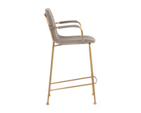 Sunpan Hathaway Counter Stool - Belfast Navy/Oatmeal/Oyster Shell