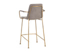 Sunpan Hathaway Counter Stool - Belfast Navy/Oatmeal/Oyster Shell