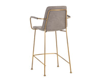 Sunpan Hathaway Counter Stool - Belfast Navy/Oatmeal/Oyster Shell