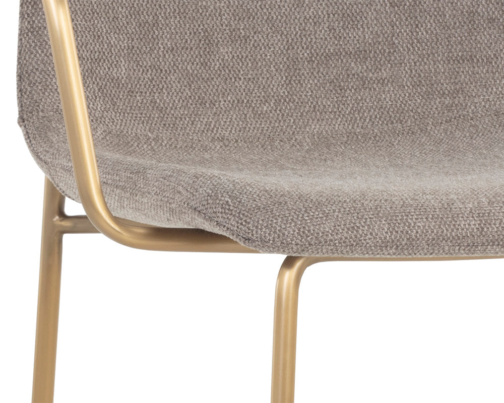 Sunpan Hathaway Counter Stool - Belfast Navy/Oatmeal/Oyster Shell