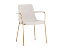Sunpan Hathaway Dining Armchair - Belfast Navy/Oatmeal/Oyster Shell/Rust
