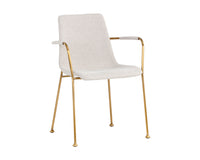 Sunpan Hathaway Dining Armchair - Belfast Navy/Oatmeal/Oyster Shell/Rust