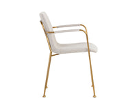 Sunpan Hathaway Dining Armchair - Belfast Navy/Oatmeal/Oyster Shell/Rust