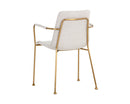 Sunpan Hathaway Dining Armchair - Belfast Navy/Oatmeal/Oyster Shell/Rust